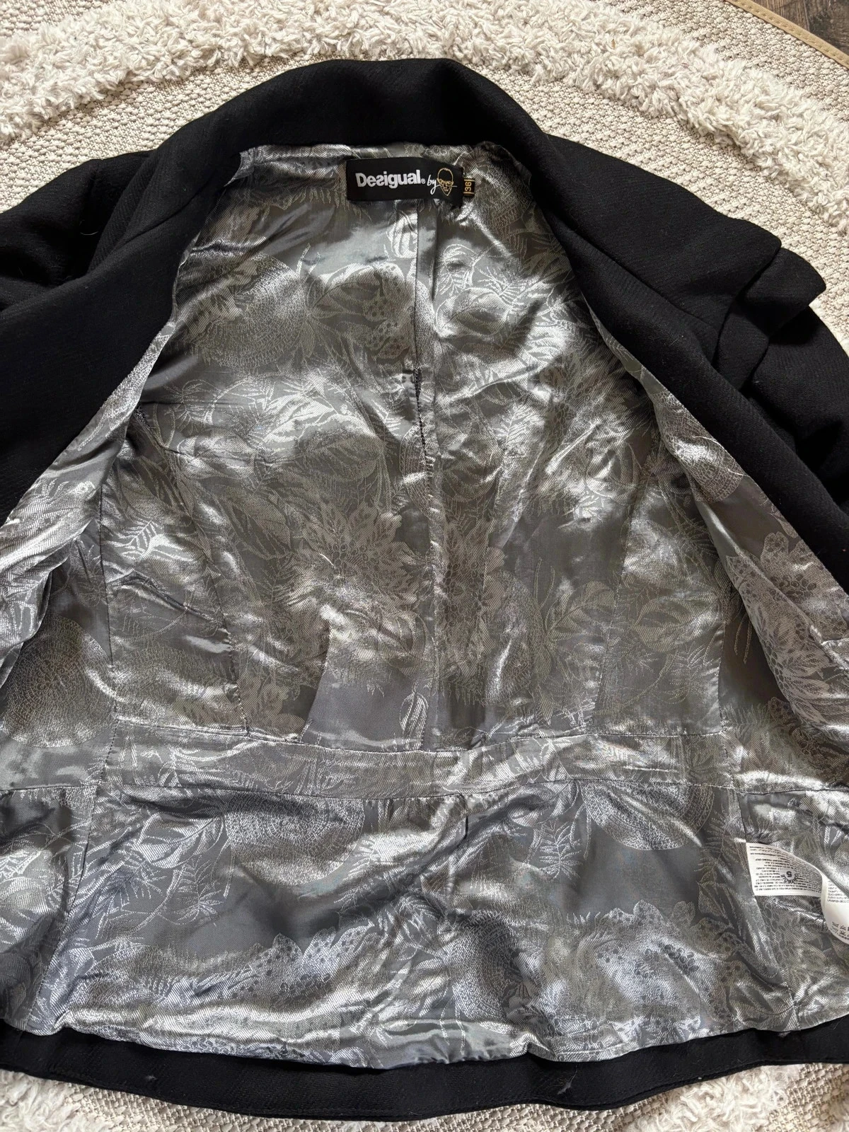 Desigual black jacket – silver lining – timeless size 38 – photo 6
